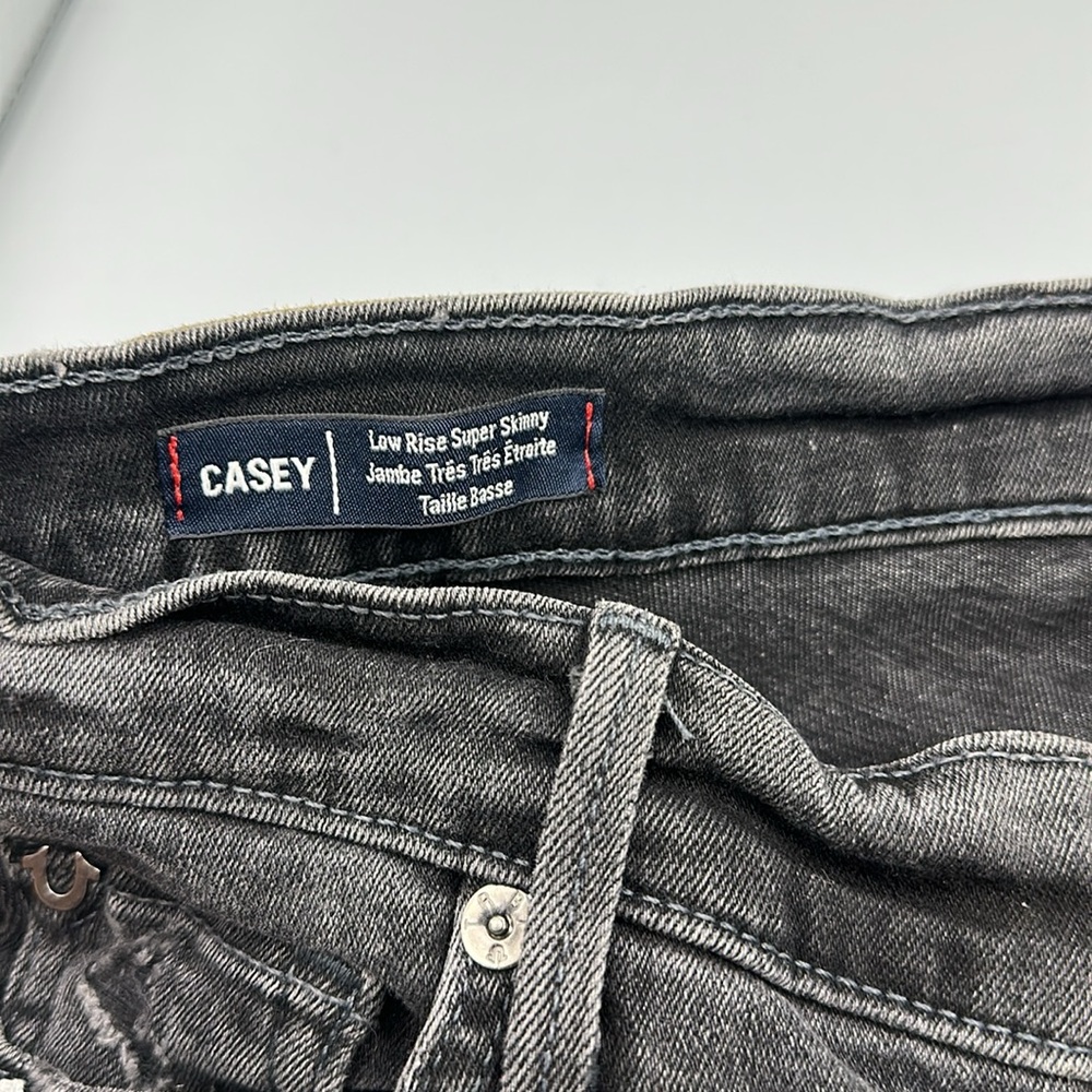 True Religion Black Casey Low Rise Super Skinny Jeans - Picture 4 of 7